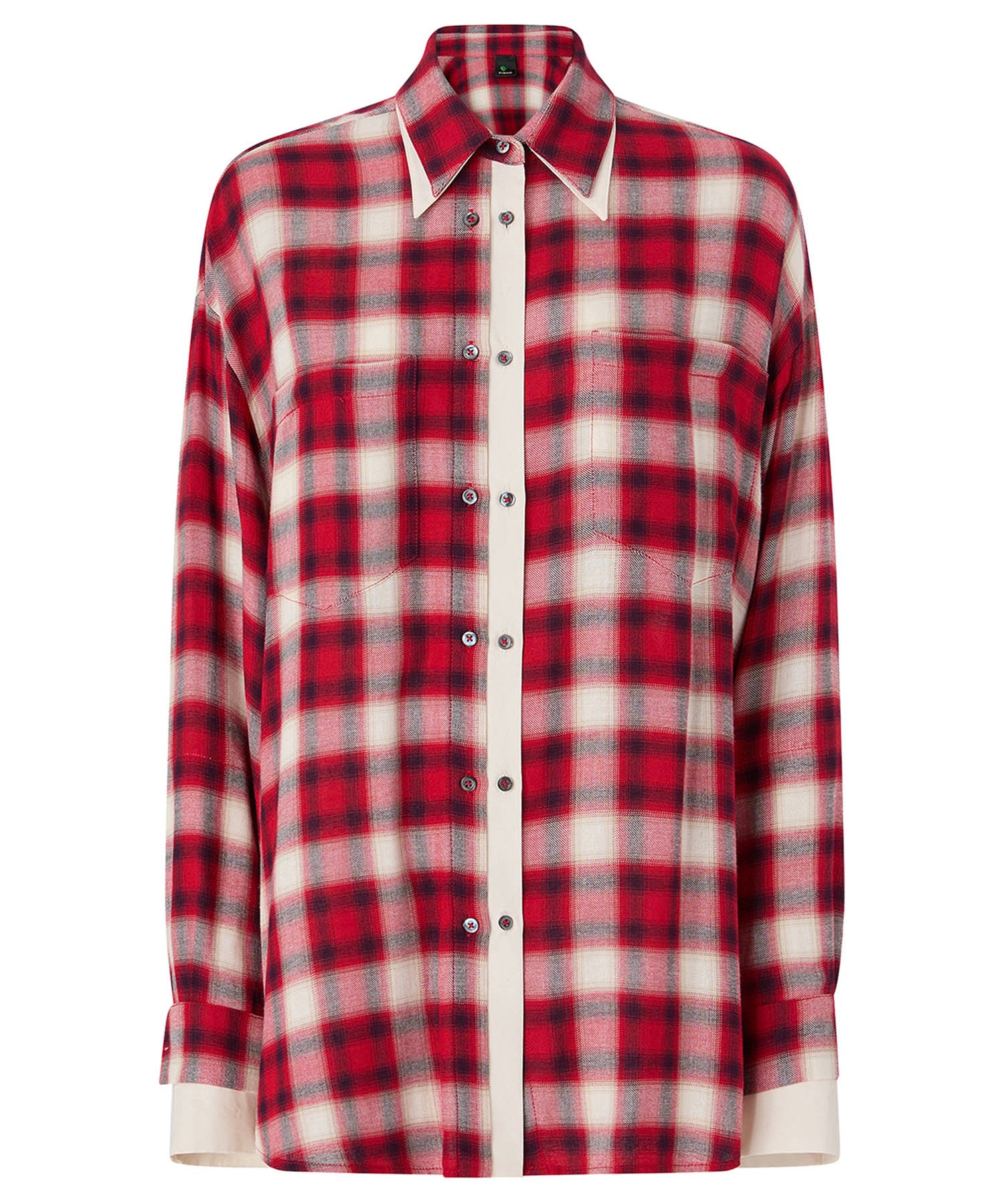 Camicia over con motivo check 107383 A3HJRZ5 PINKO 