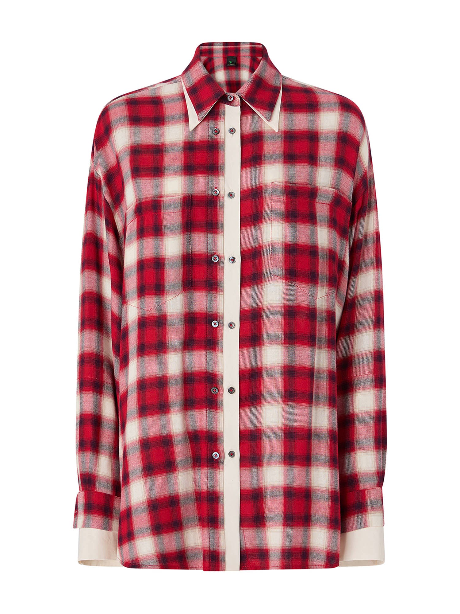 Camicia over con motivo check 107383 A3HJRZ5 PINKO 