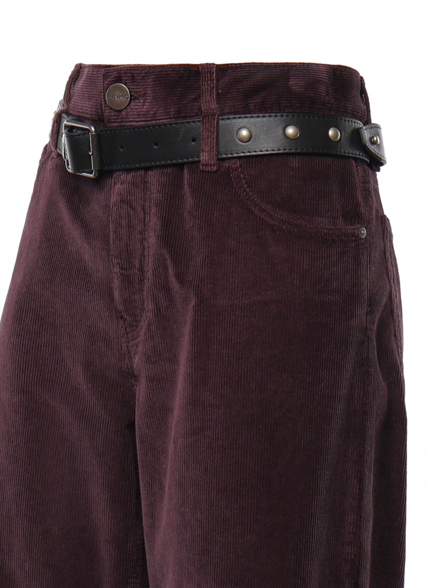 Pantaloni Cyntia cropped in velluto 107418 A3HFRR7 PINKO 