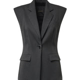 Giacca gilet monopetto in misto viscosa 107424 A3AHI76 PINKO 