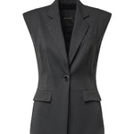 Giacca gilet monopetto in misto viscosa 107424 A3AHI76 PINKO 