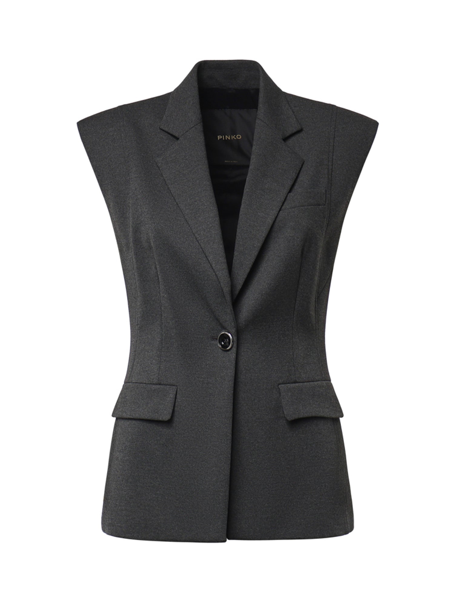 Giacca gilet monopetto in misto viscosa 107424 A3AHI76 PINKO 