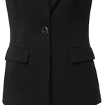 Giacca gilet monopetto in misto viscosa 107424 A3AHZ99 PINKO 