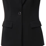 Giacca gilet monopetto in misto viscosa 107424 A3AHZ99 PINKO 