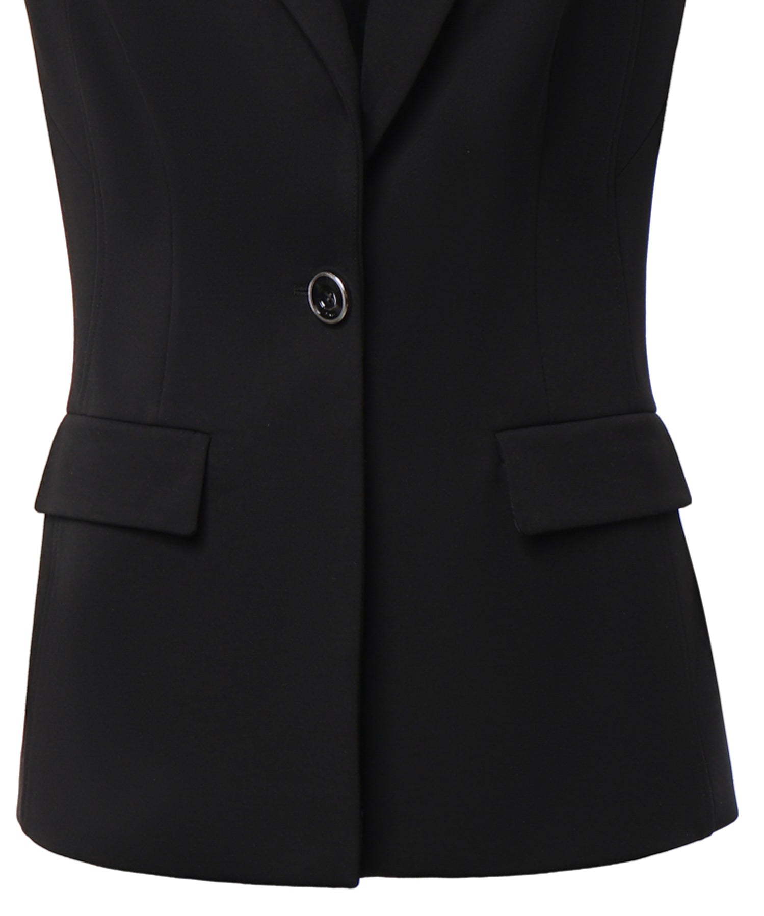 Giacca gilet monopetto in misto viscosa 107424 A3AHZ99 PINKO 