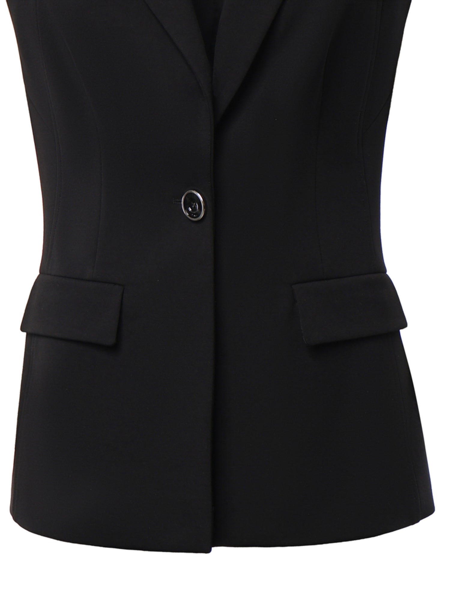 Giacca gilet monopetto in misto viscosa 107424 A3AHZ99 PINKO 