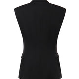 Giacca gilet monopetto in misto viscosa 107424 A3AHZ99 PINKO 