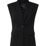Giacca gilet monopetto in misto viscosa 107424 A3AHZ99 PINKO 