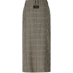 Gonna longuette in lana check 107448 A3FFCYZ PINKO 