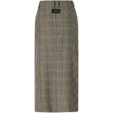 Gonna longuette in lana check 107448 A3FFCYZ PINKO 