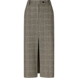 Gonna longuette in lana check 107448 A3FFCYZ PINKO 