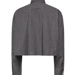 Camicia cropped check con cravatta 107453 A3FQZF6 PINKO 