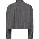 Camicia cropped check con cravatta 107453 A3FQZF6 PINKO 