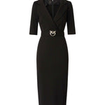 Abito midi con cintura Love Birds 107475 A3AHZ99 PINKO 