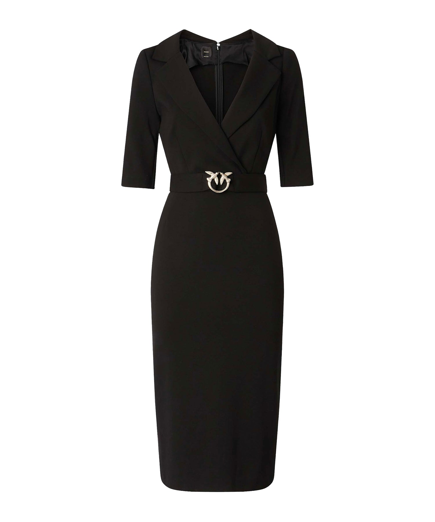 Abito midi con cintura Love Birds 107475 A3AHZ99 PINKO 