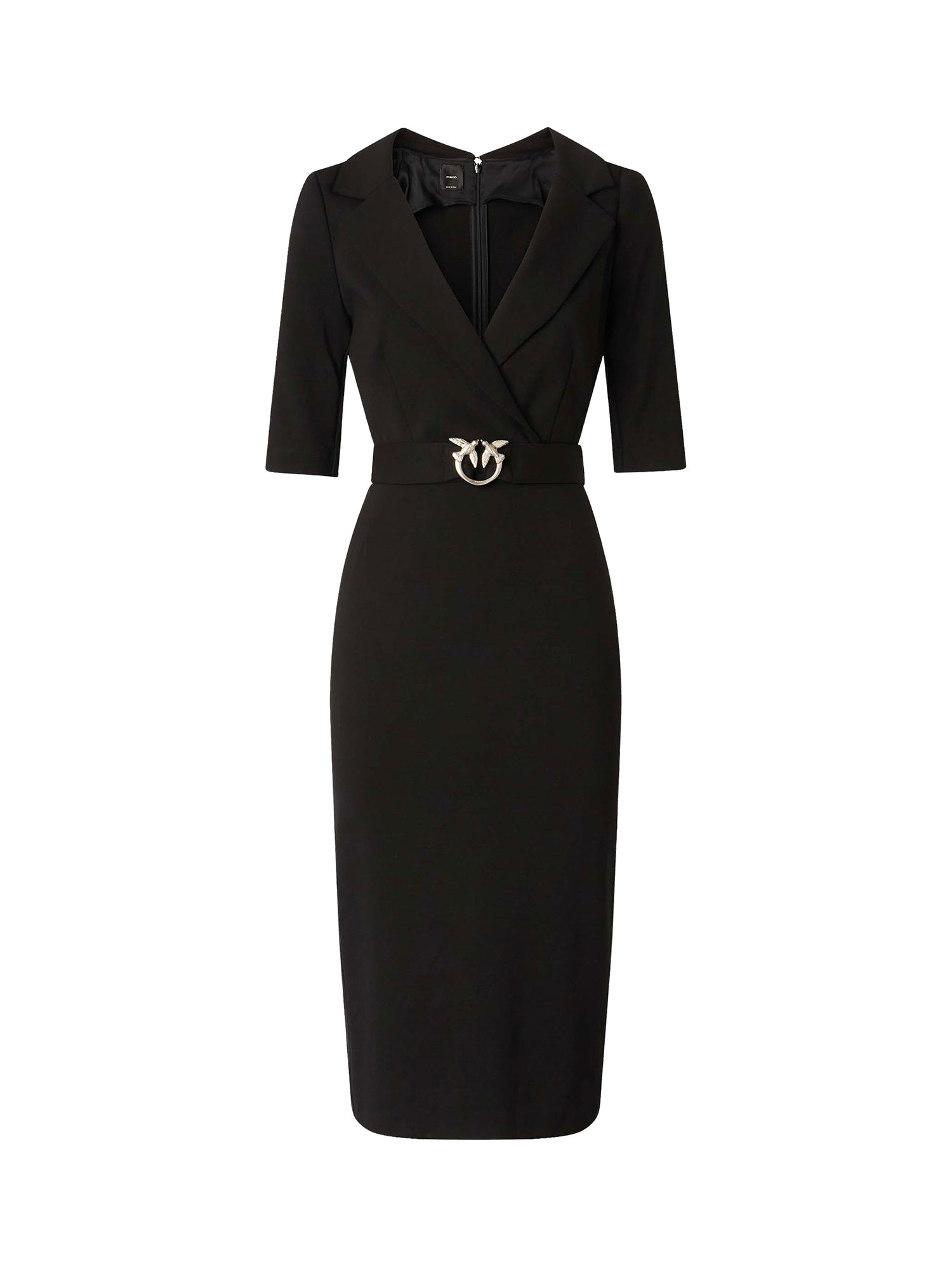 Abito midi con cintura Love Birds 107475 A3AHZ99 PINKO 