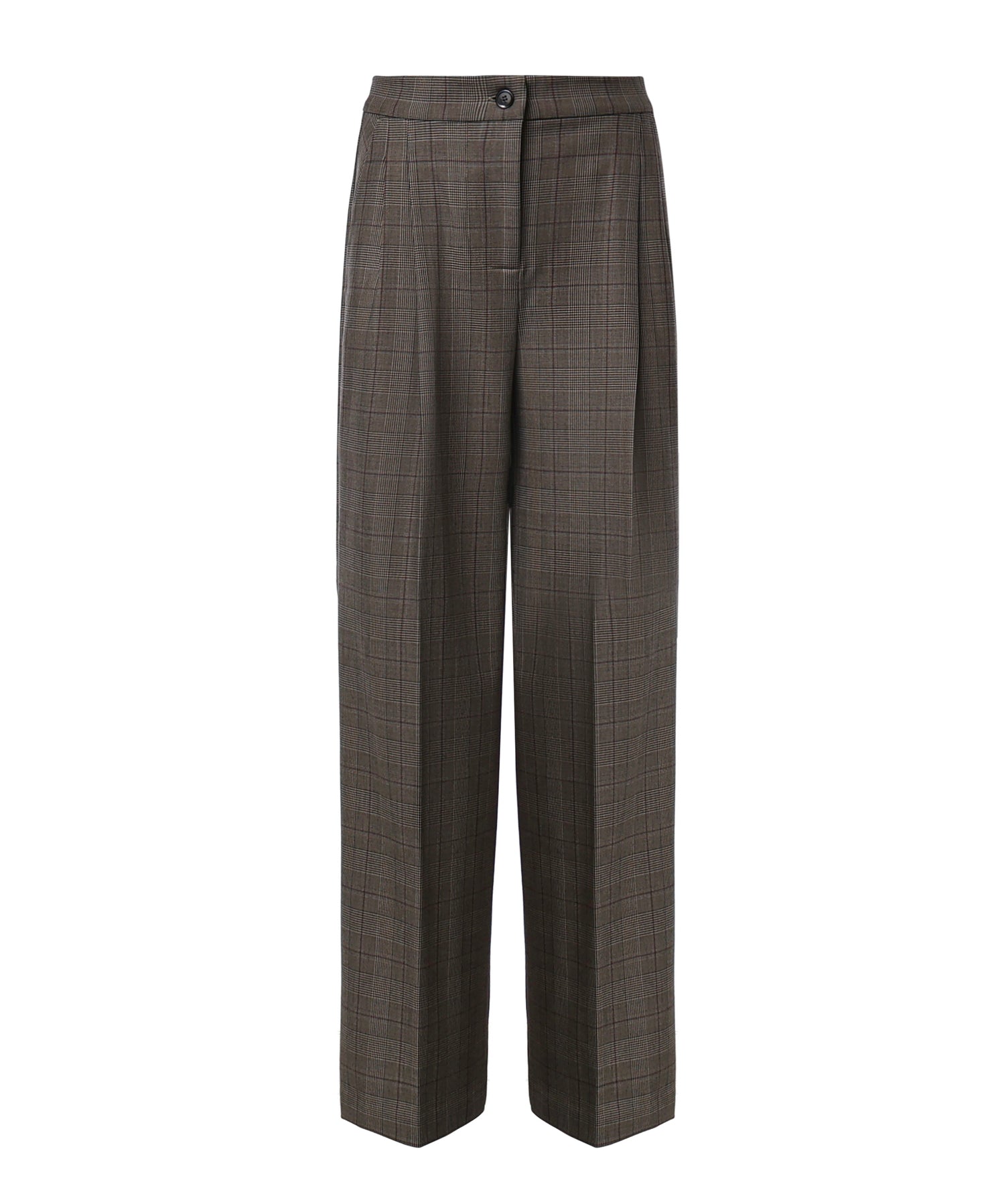 Pantaloni in misto lana check 107476 A3FFCYZ PINKO 