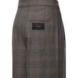Pantaloni in misto lana check 107476 A3FFCYZ PINKO 