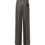 Pantaloni in misto lana check 107476 A3FFCYZ PINKO 