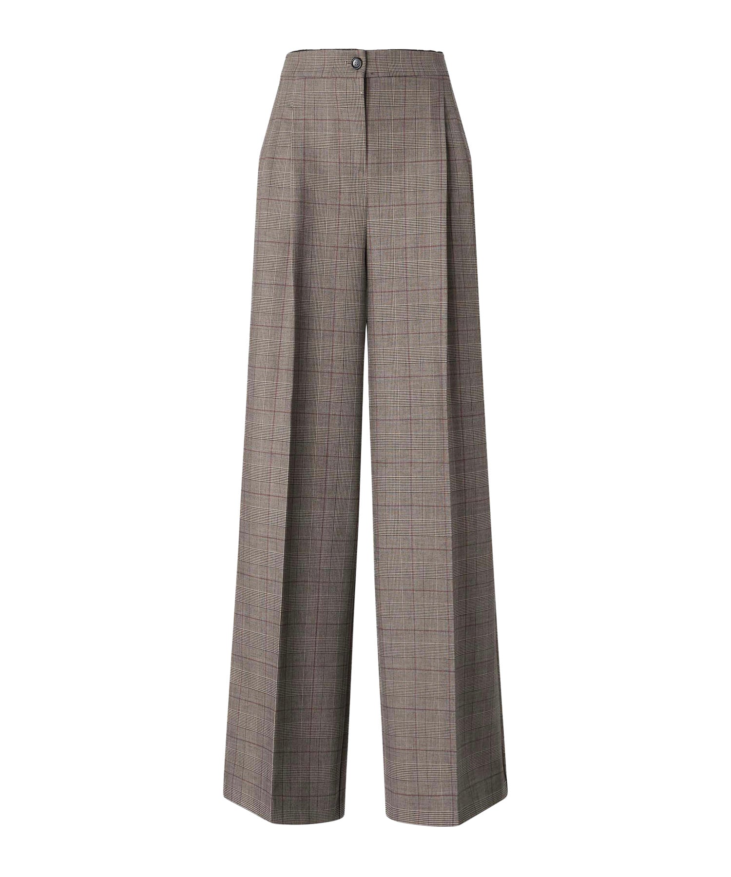 Pantaloni in misto lana check 107476 A3FFCYZ PINKO 
