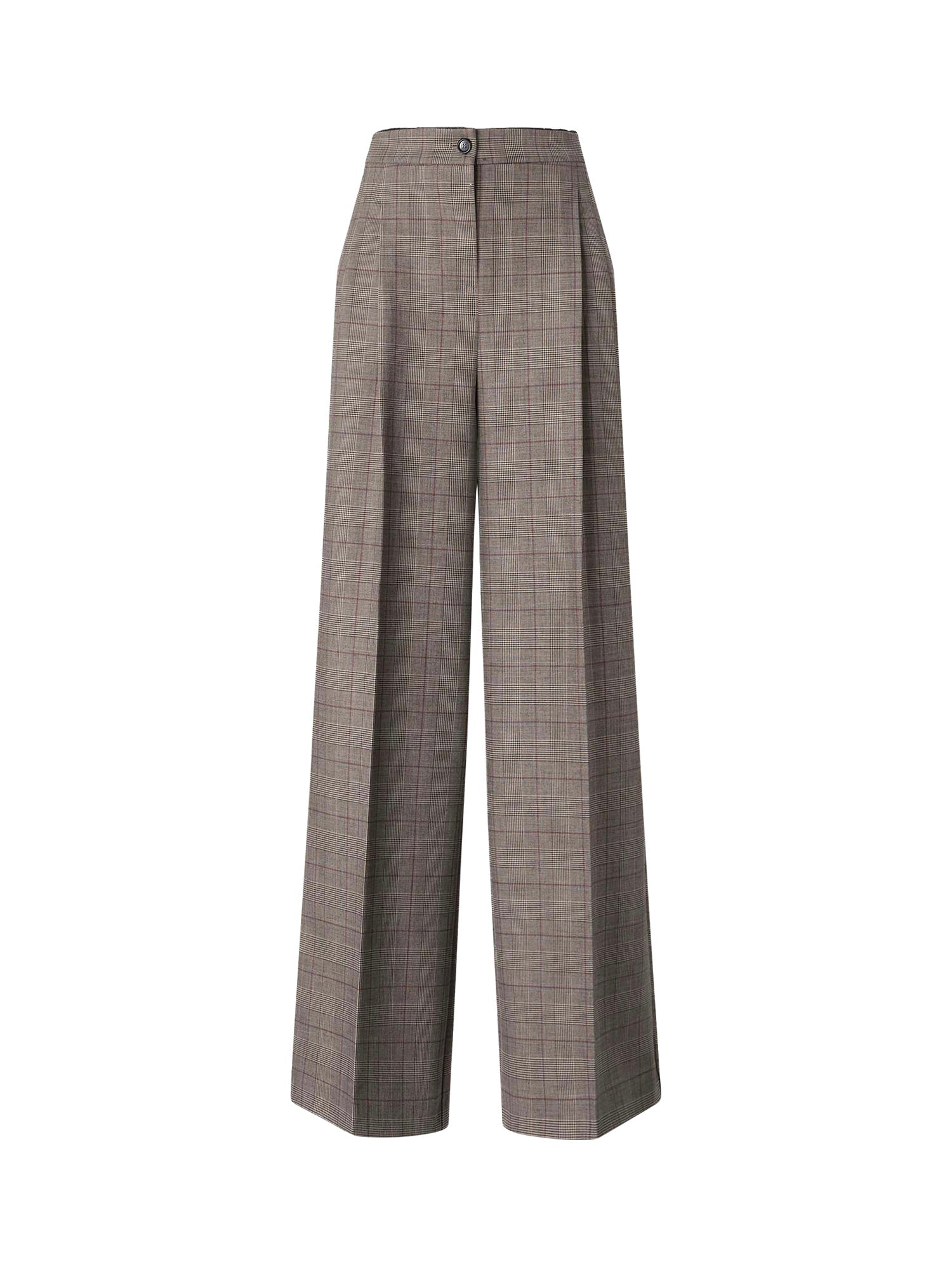 Pantaloni in misto lana check 107476 A3FFCYZ PINKO 