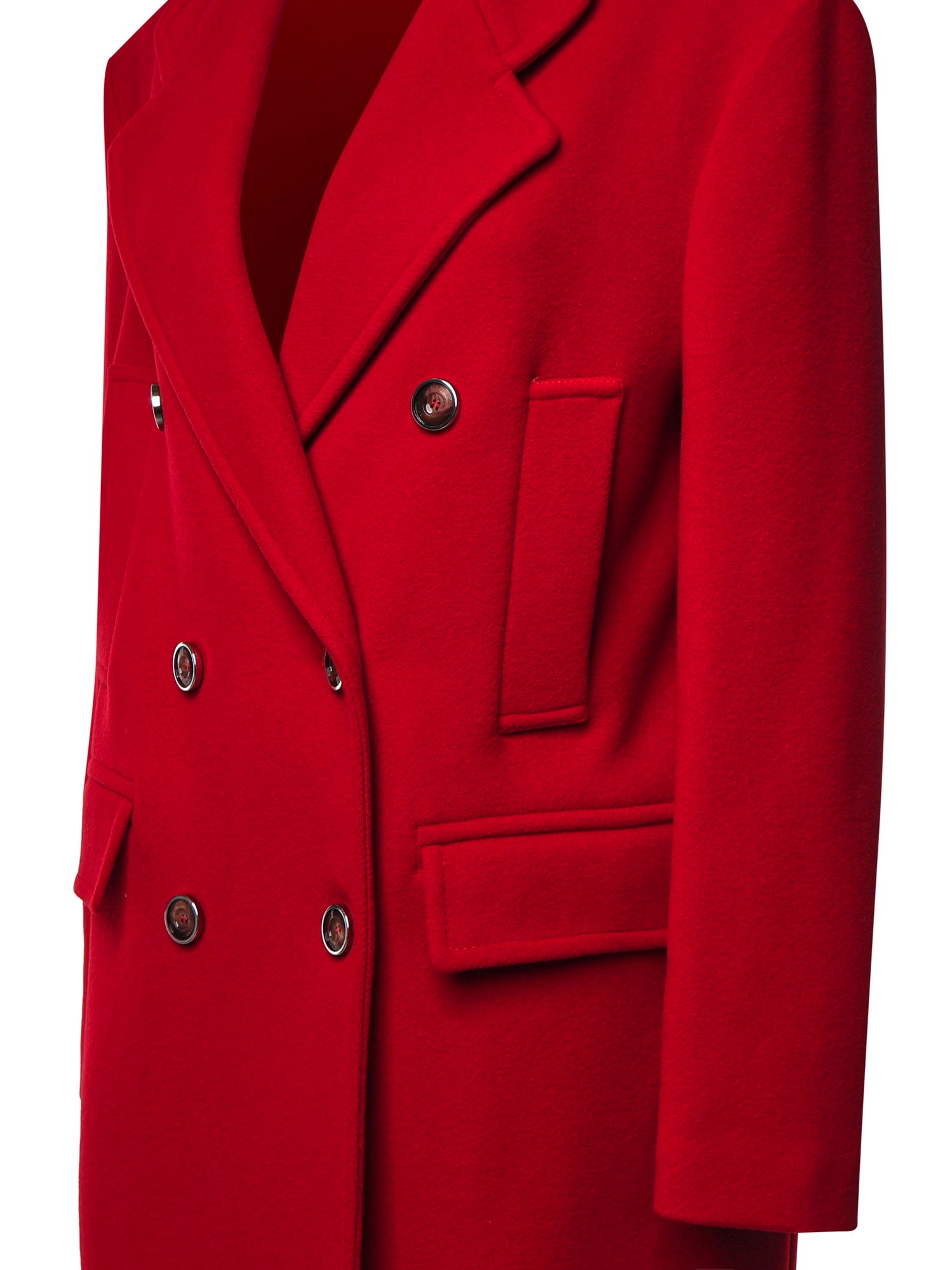 Cappotto lungo doppiopetto in misto lana 107487 A3FGR66 PINKO 