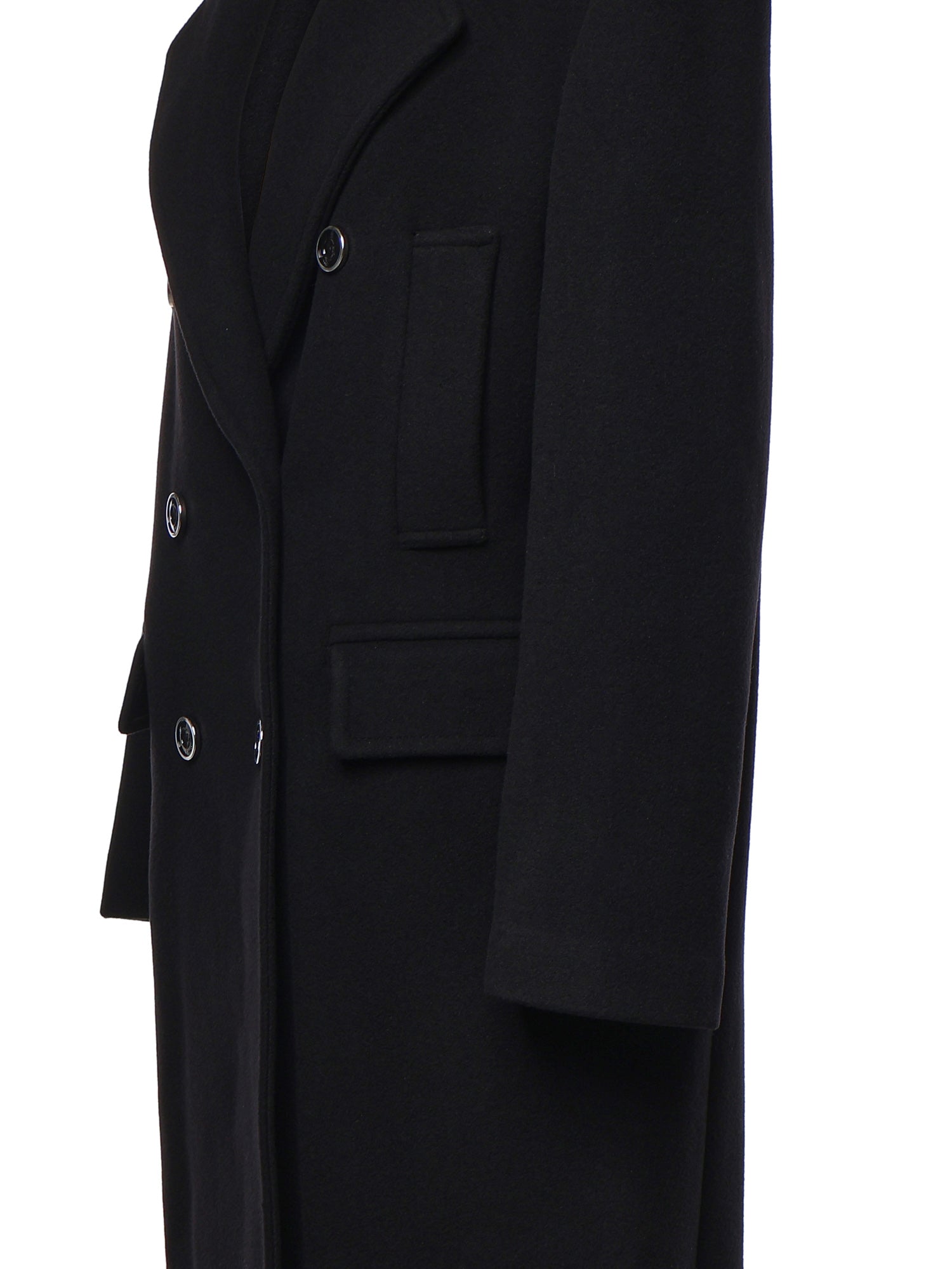 Cappotto lungo doppiopetto in misto lana 107487 A3FGZ99 PINKO 