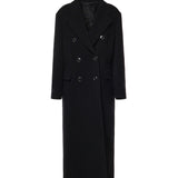 Cappotto lungo doppiopetto in misto lana 107487 A3FGZ99 PINKO 