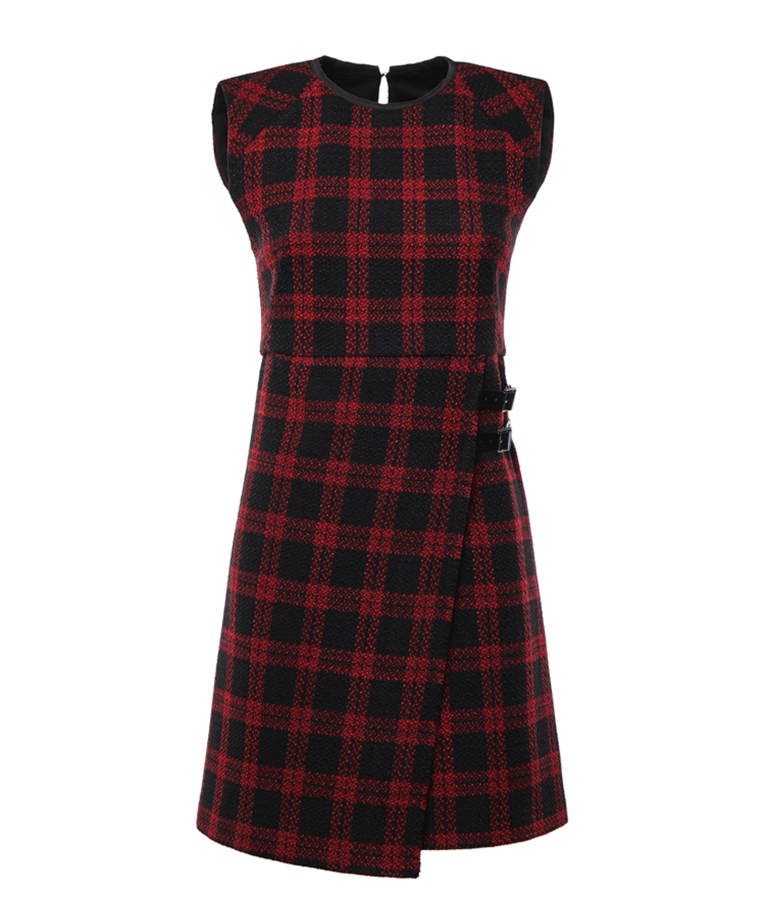 Vestito corto in tweed check 107498 A3GNZR4 PINKO 