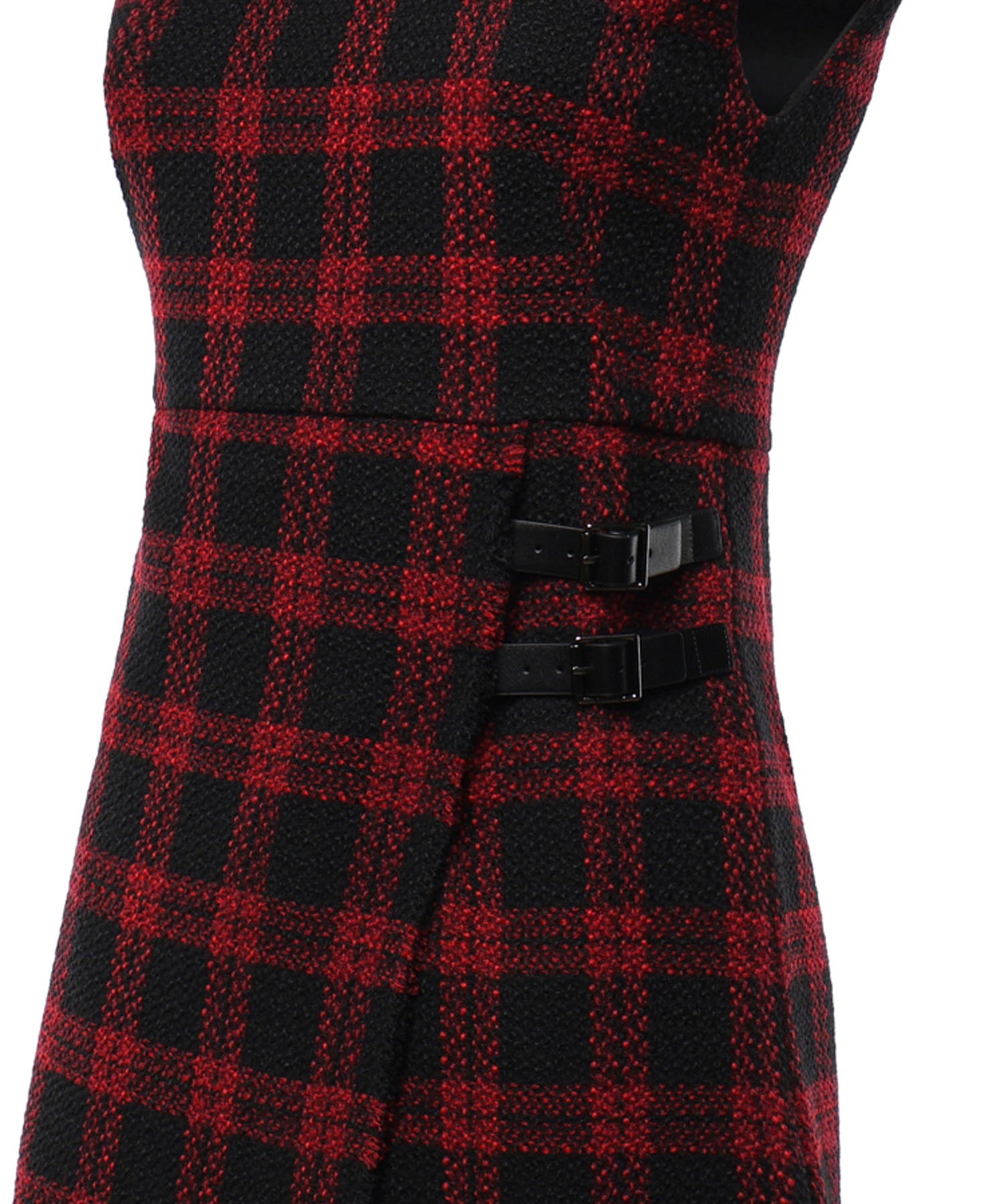 Vestito corto in tweed check 107498 A3GNZR4 PINKO 