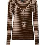 Maglia serafino in misto lana a righe 107514 A3KCCM0 PINKO 