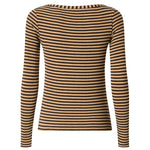 Maglia serafino in misto lana a righe 107514 A3KCCM0 PINKO 