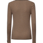 Maglia serafino in misto lana a righe 107514 A3KCCM0 PINKO 