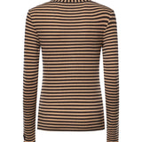 Maglia serafino in misto lana a righe 107514 A3KCCM0 PINKO 