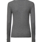 Maglia serafino in misto lana a righe 107514 A3KCIZ9 PINKO 