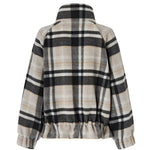 Caban con zip e fantasia check 107523 A3FWIC9 PINKO 