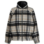 Caban con zip e fantasia check 107523 A3FWIC9 PINKO 