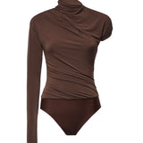 Maglia body con maniche asimmetriche 107527 A2GSL72 PINKO 
