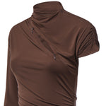 Maglia body con maniche asimmetriche 107527 A2GSL72 PINKO 