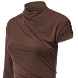 Maglia body con maniche asimmetriche 107527 A2GSL72 PINKO 