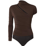 Maglia body con maniche asimmetriche 107527 A2GSL72 PINKO 