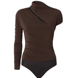 Maglia body con maniche asimmetriche 107527 A2GSL72 PINKO 