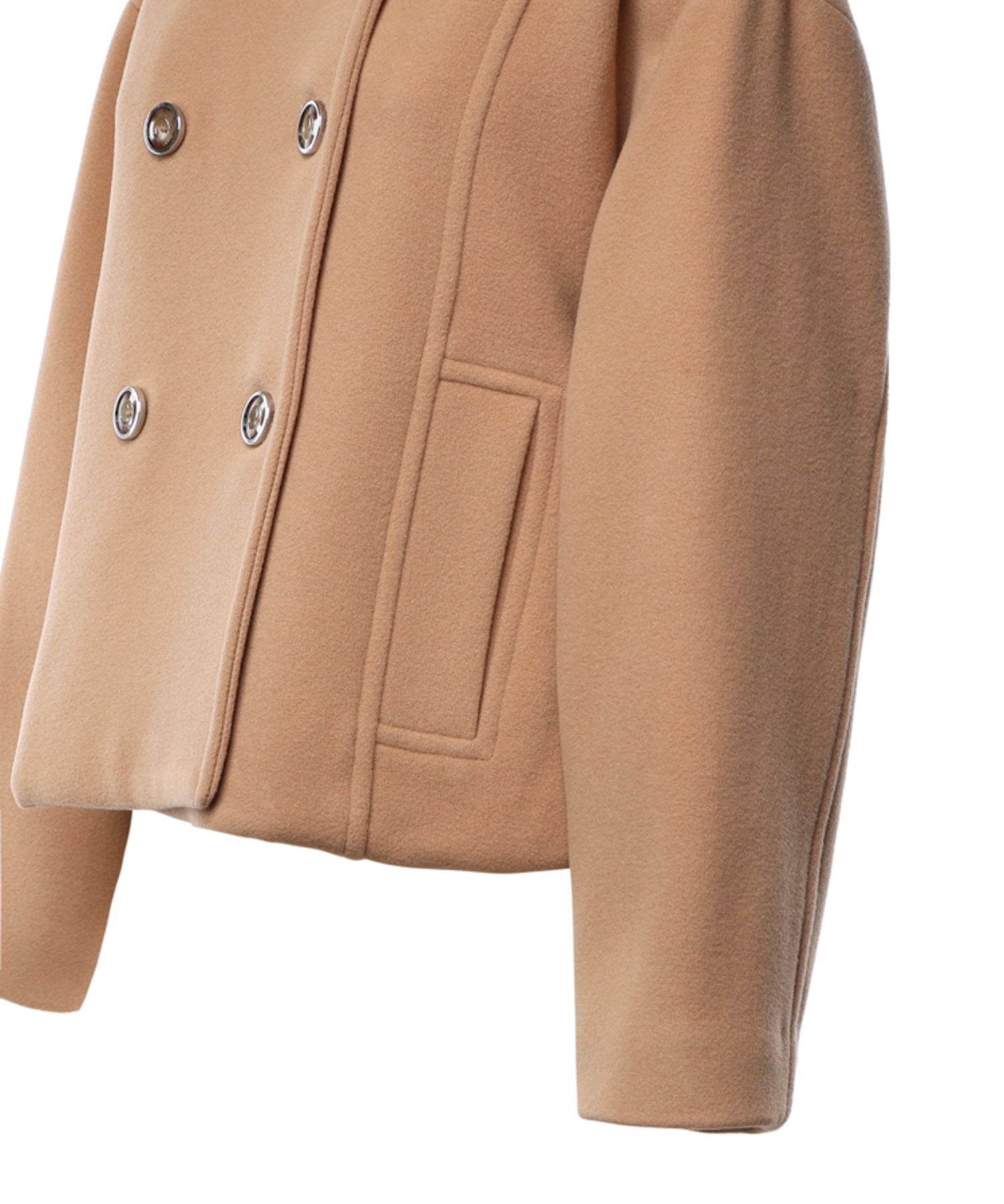 Caban doppiopetto in panno doppio di misto lana 107552 A3FGD37 PINKO 