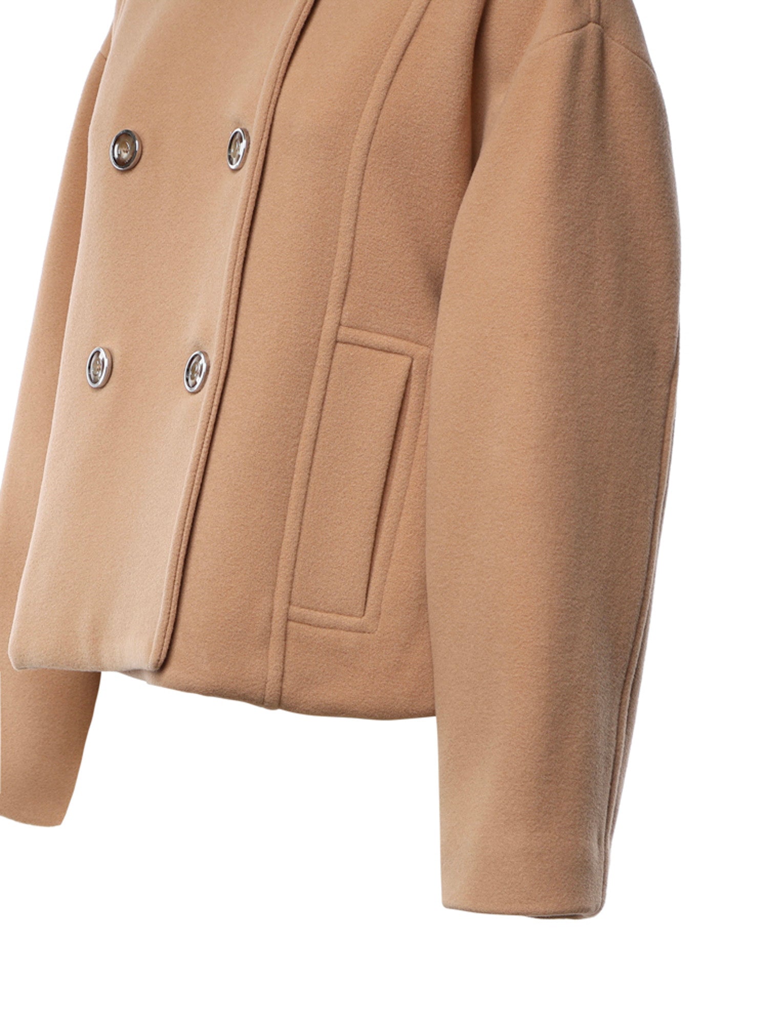 Caban doppiopetto in panno doppio di misto lana 107552 A3FGD37 PINKO 