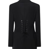Blazer con design bustier in frescolana 107583 A3G3Z99 PINKO 