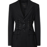 Blazer con design bustier in frescolana 107583 A3G3Z99 PINKO 