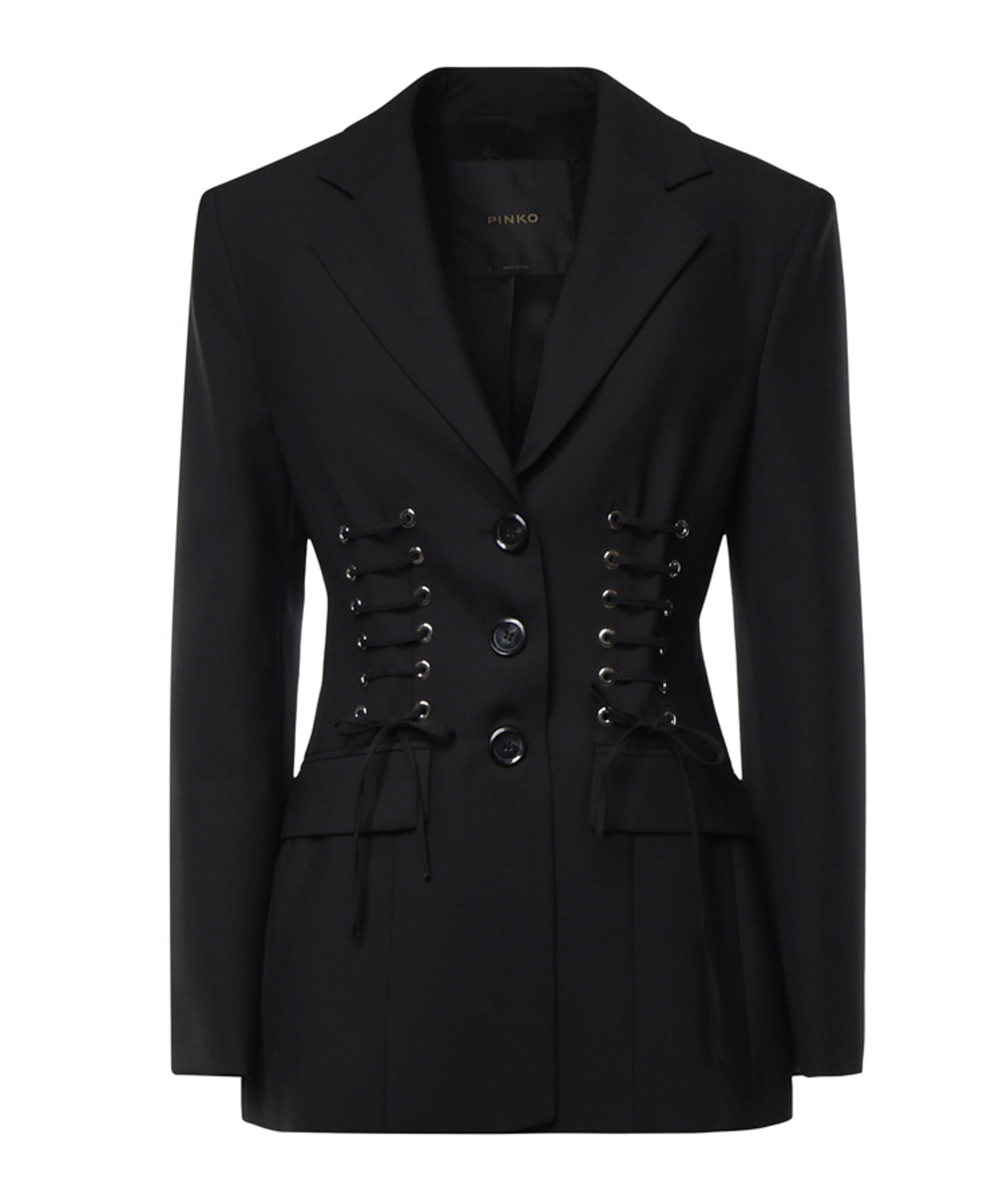Blazer con design bustier in frescolana 107583 A3G3Z99 PINKO 