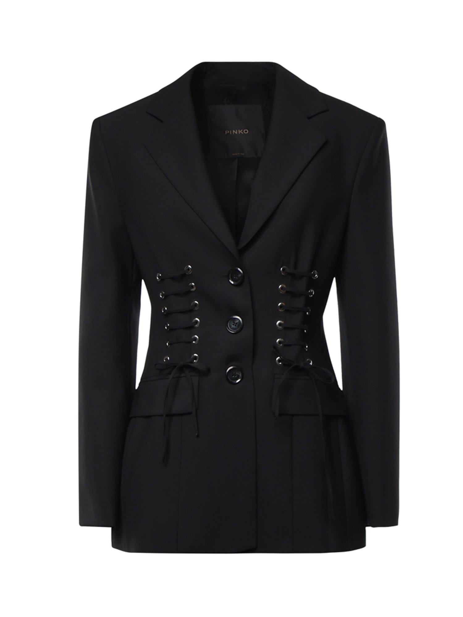 Blazer con design bustier in frescolana 107583 A3G3Z99 PINKO 