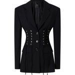 Blazer con design bustier in frescolana 107583 A3G3Z99 PINKO 