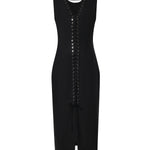 Abito midi con stringhe 107587 A3G3Z99 PINKO 